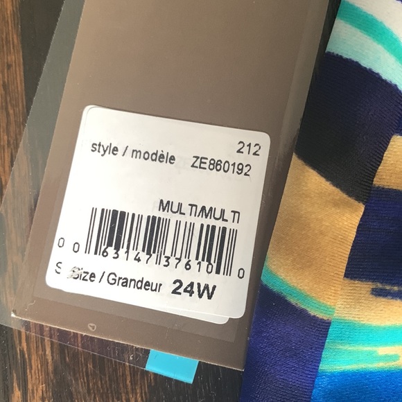 NWT Costa Del Sol Bathing suit size 24W black/blue,tan - Picture 5 of 8